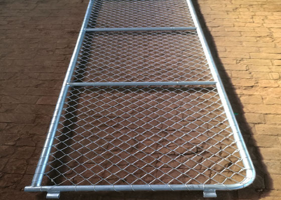 3.66 মি X 1m 12ft লেপা চেইন লিঙ্ক বেড়া গেট OD 32mm এক্স 1.5 মিঃ মেষ কৃষকদের জন্য